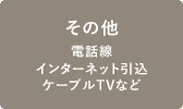 その他　電話線　インターネット引込　ケーブルTVなど